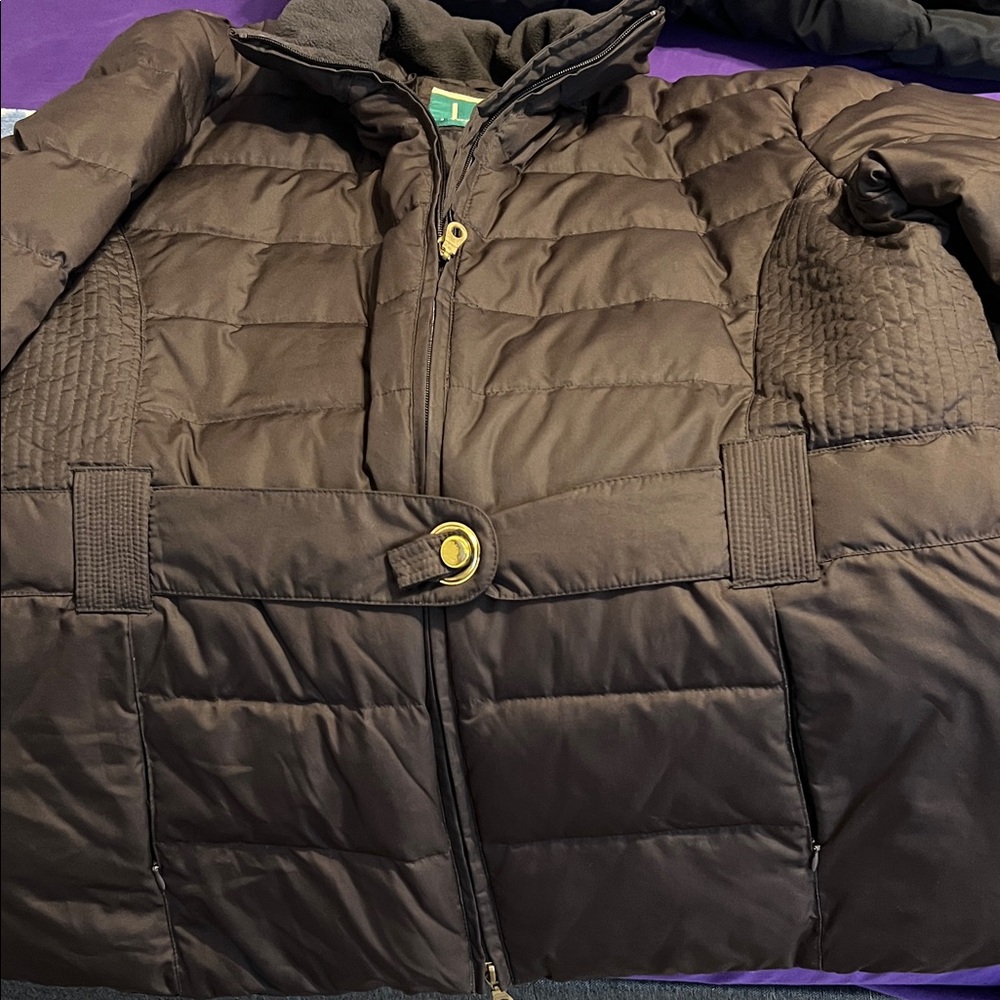 Larry Levine Brown Puffer Jacket
